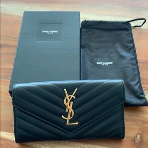 YSL monogram large flap wallet